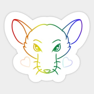 Rad Rat (Rainbow Version) Sticker